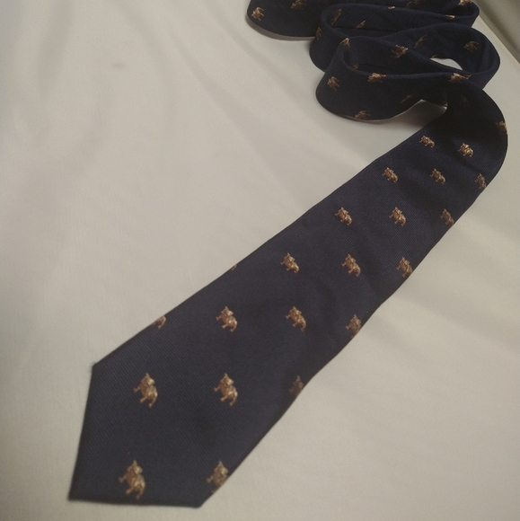 Silk Necktie with Bulldogs on a Navy background from Jos A Bank - Picture 9 of 15